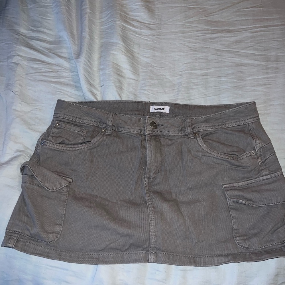 Garage Gray Denim Skirt